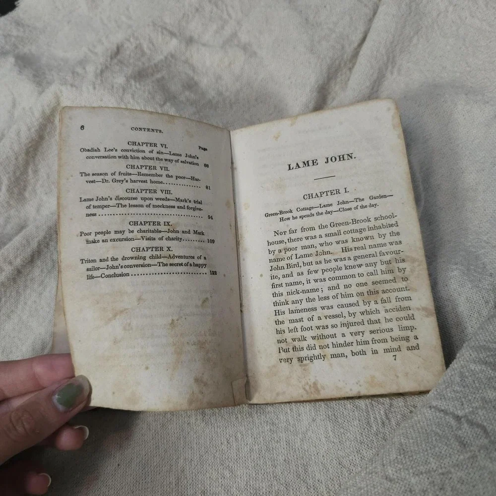 Lame John 1840 Antique Antiquarian Book Small The‎ Charitable Poor Man Novel
